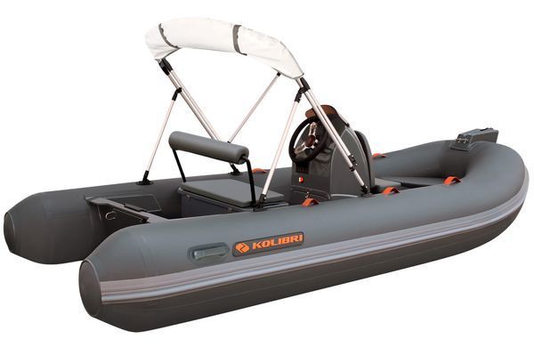 Надувний човен RIB Kolibri Wing Lite W390LT, темно-сірий фото