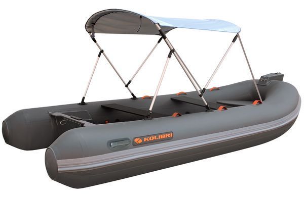 Надувний човен RIB Kolibri Wing Lite W390LT, темно-сірий фото