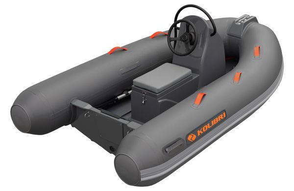 Надувная лодка RIB Kolibri Wing Lite W270LT, темно-серая фото