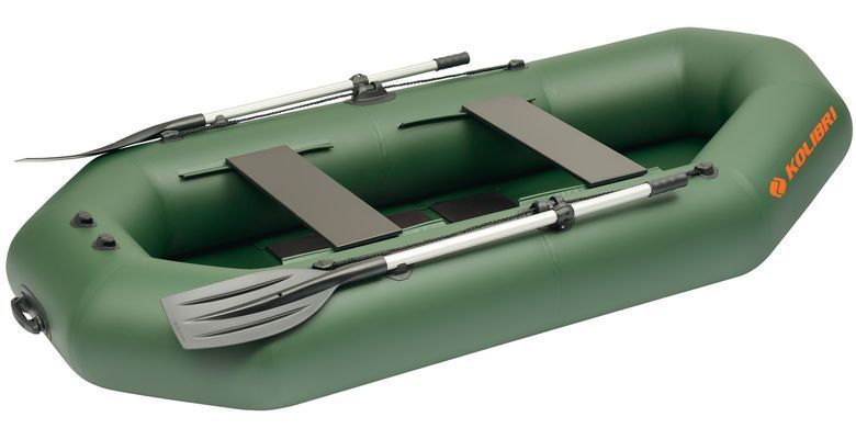 Колибри К-270Т (Kolibri K-270T) зелёная надувная гребная лодка + Air-Deck фото