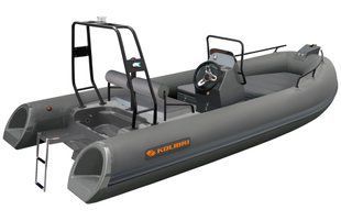 Надувний човен RIB Kolibri Wing Ultra W480UT, темно-сірий фото
