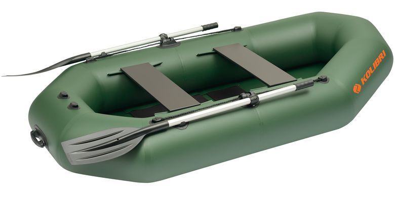 Колибри К-250Т (Kolibri K-250T) зелёная надувная гребная лодка + слань-коврик фото