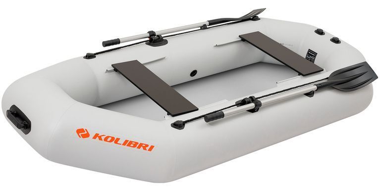 Колібрі К-280Т (Kolibri K-280T) світло-сірий надувний гребний човен, без настилу фото