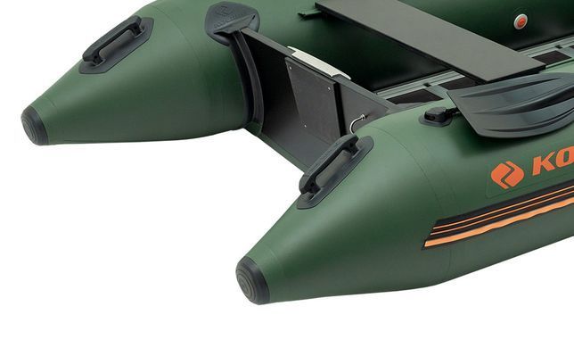 Колибри КМ-330Д (Kolibri KM-330D Профи) зелёная моторная килевая надувная лодка + алюминиевый пайол фото