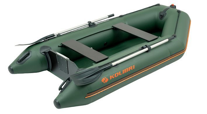 Колибри КМ-300 (Kolibri KM-300) зелёная моторная надувная лодка + слань-коврик фото